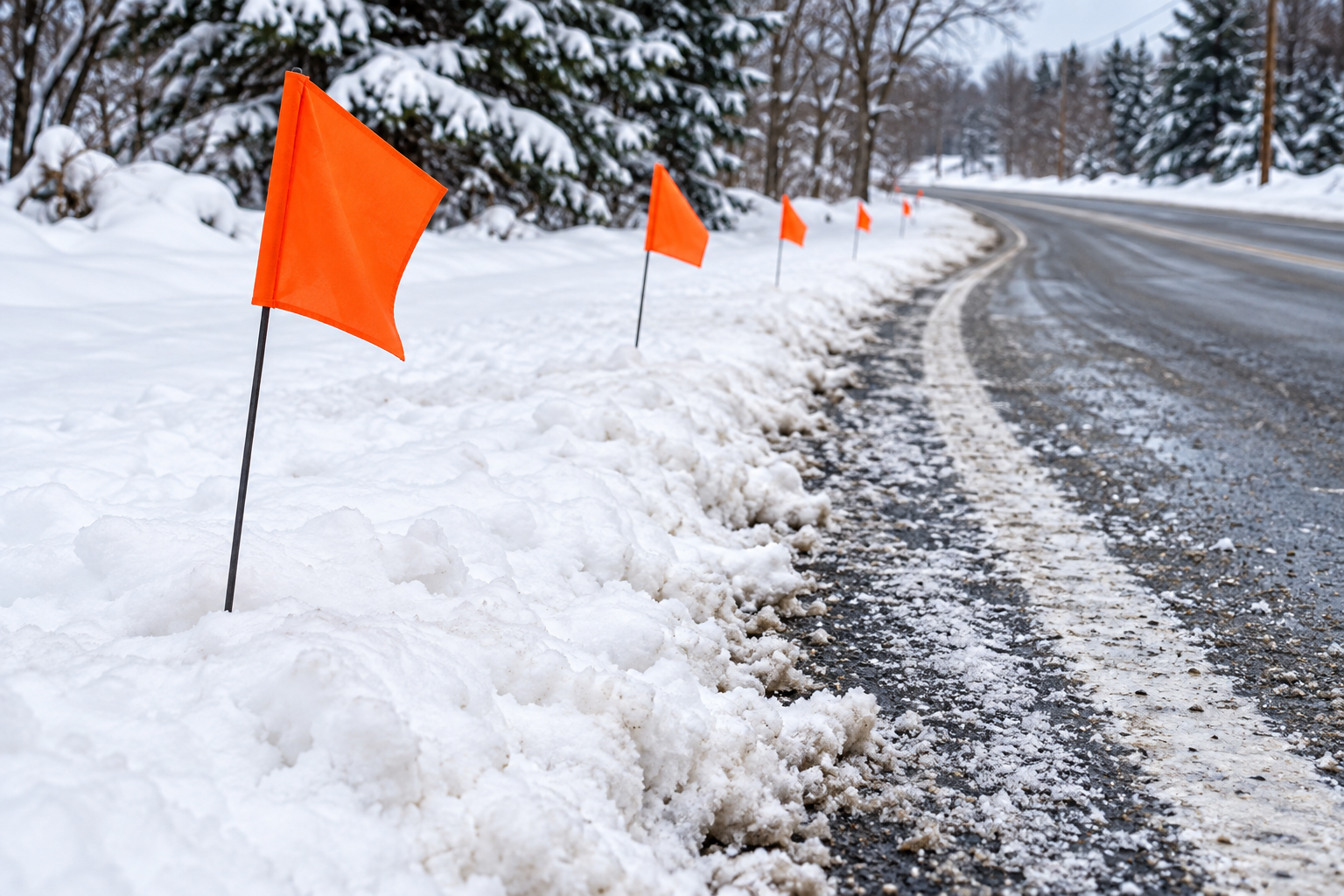 marking flags in snow 2