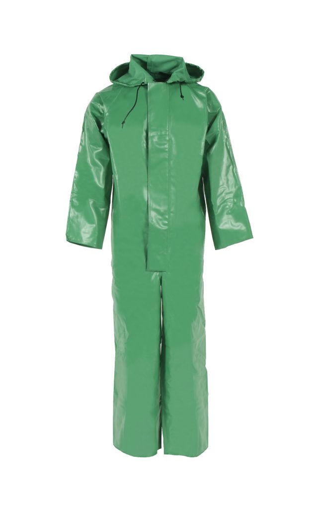 green coveralls