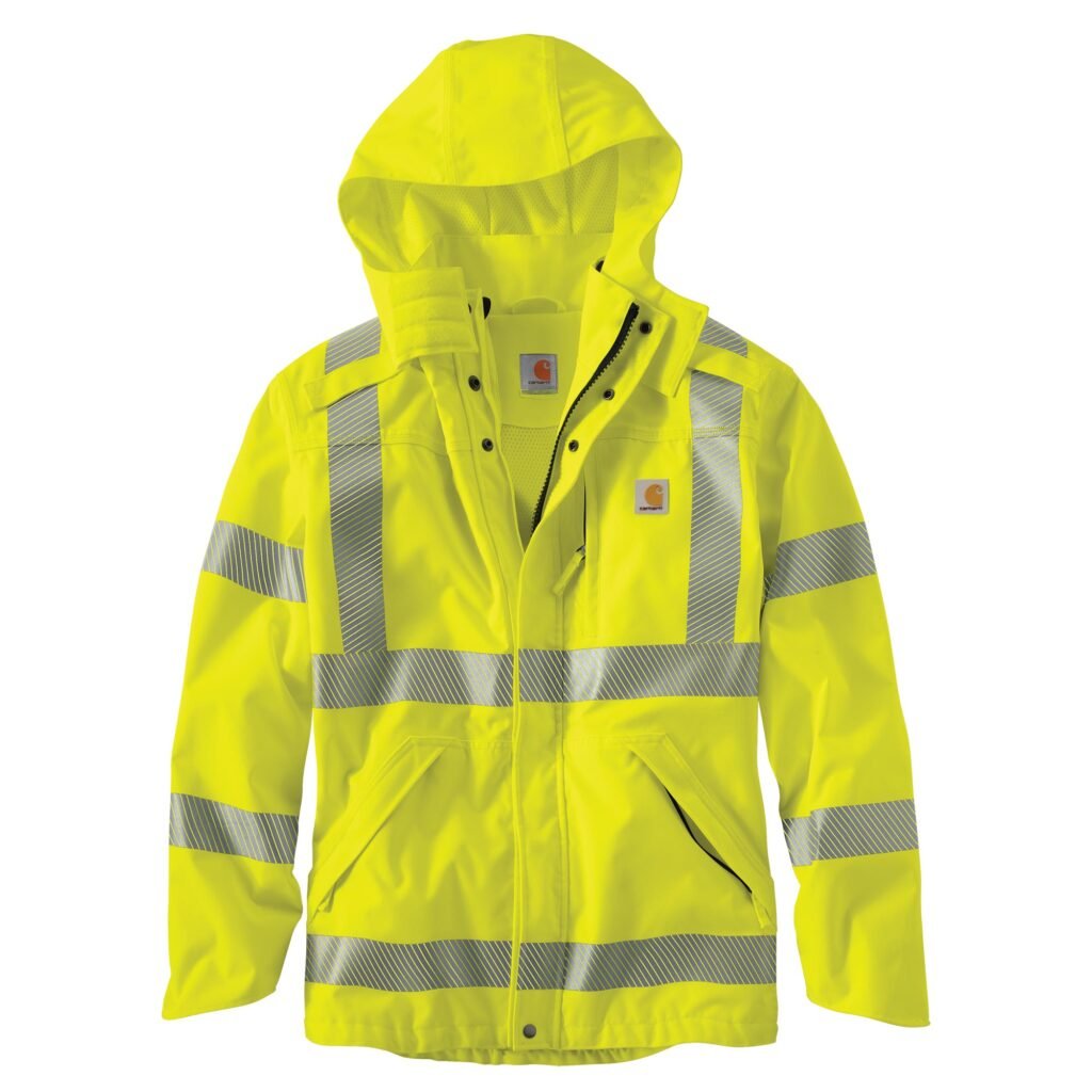 Carhartt High Visibility 100499 Type R Class 3 High-Visibility Waterproof Jacket - Brite Lime