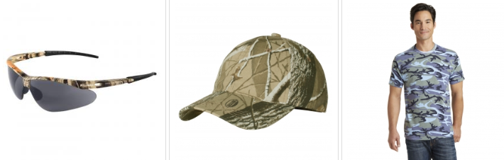 Camo Print Apparel Options