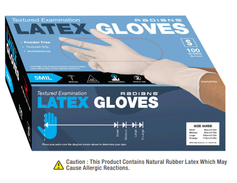 Radians Latex Disposable Gloves
