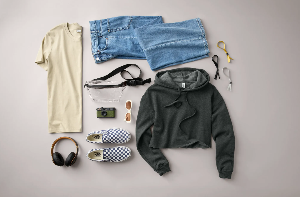 Bella + Canvas BC7502 Sponge Fleece Cropped Hoodie