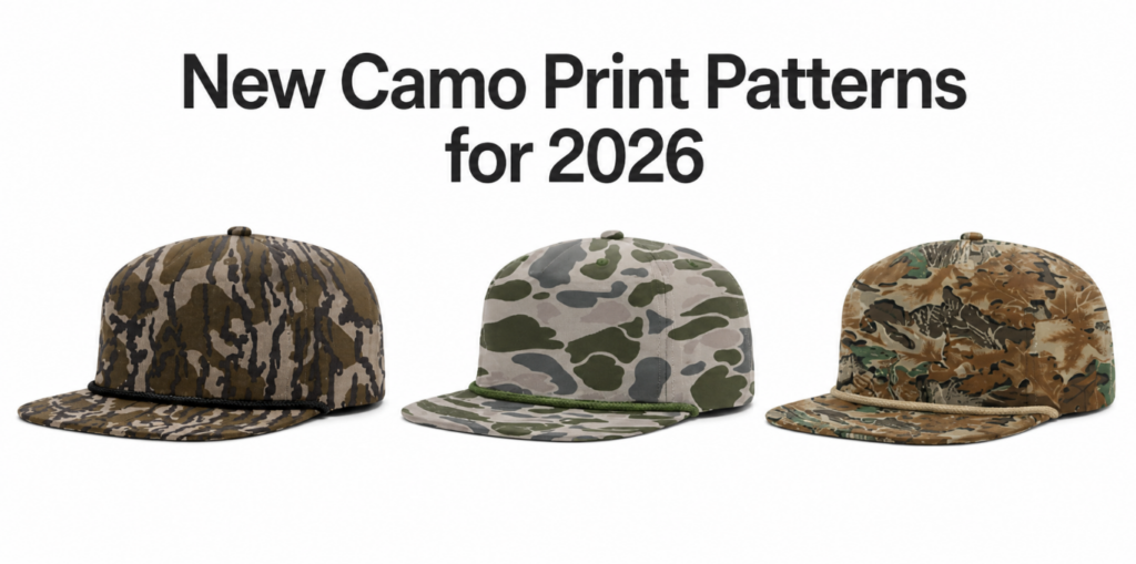 New Richardson Camo Print Hats